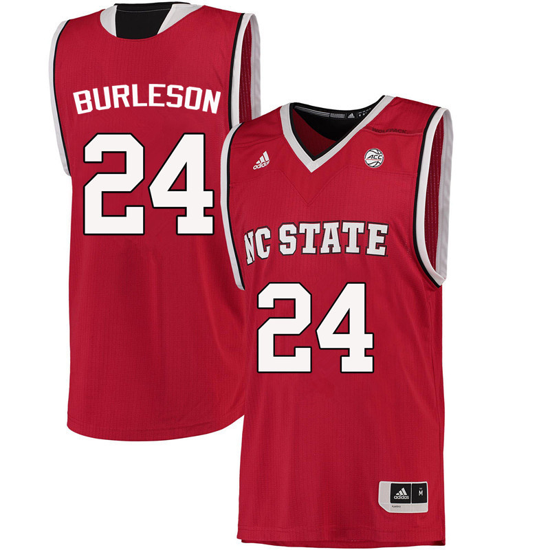 Men NC State Wolfpack #24 Tommy Burleson College Basketball Jerseys-Red
